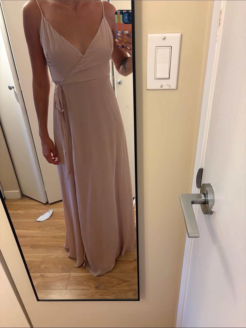 Birdy Grey Dusty Blush Wrap Maxi Dress